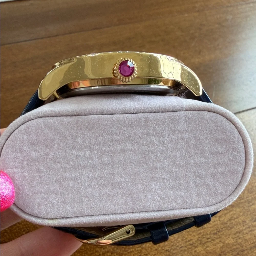 Betsey Johnson Gold and Blue Evil Eye Motif Watch - Picture 3 of 6